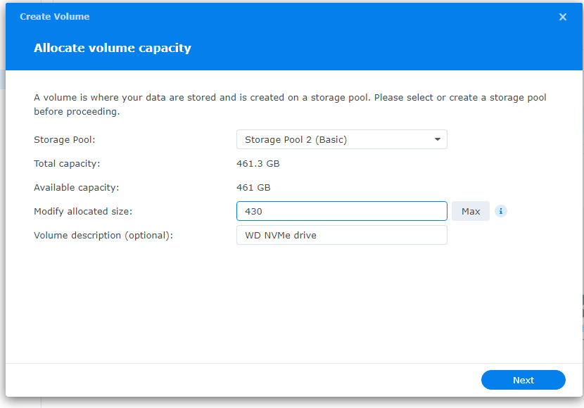 群晖 DSM7.x DS918+ DS920+ DS1821+ DS3622+ M.2 NVME硬盘创建存储插图6 群晖 DSM7.x DS918+ DS920+ DS1821+ DS3622+ M.2 NVME硬盘创建存储插图6