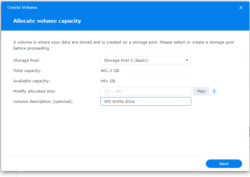 群晖 DSM7.x DS918+ DS920+ DS1821+ DS3622+ M.2 NVME硬盘创建存储插图7 群晖 DSM7.x DS918+ DS920+ DS1821+ DS3622+ M.2 NVME硬盘创建存储插图7