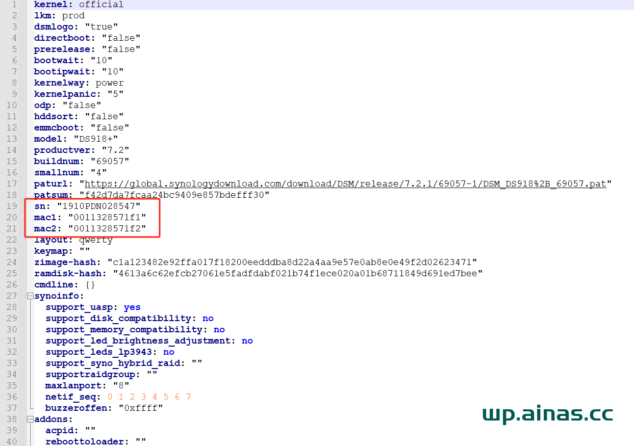 群晖7.x洗白方法1:直接修改U盘配置文件