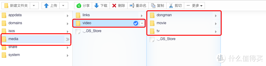 在video文件夹下面建立3个文件夹（这个根据实际来建立）